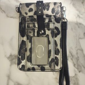 Leopard Print Wristlet with Card Holder